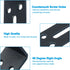 Aracombie 10Pcs 90 (3x1.2x1.6inch) Black L Bracket, Joint Right Angle Bracket Corner Brace, Degree Angle Brackets