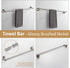 Set, 4-Piece Set BGL Bathroom Accessories Glossy Stain Nickel Expandable Towel Bar Bathroom Accessory Wall Mounted