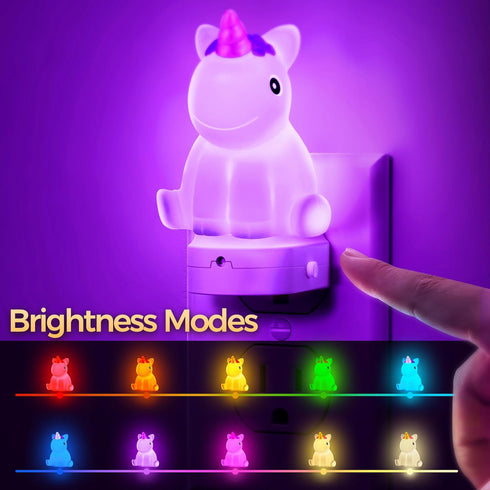 3D 3000K DORESshop LED Night Light for Kids, Cute Unicorn Night Lights Plug into Wall with Dusk to Dawn Sensor