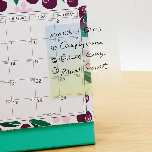 Gradient Transparent Sticky Notes, 8x8 cm See Through for Annotating, 50 Sheets/Pad, 4 Pads
