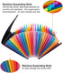 Uquelic Large Plastic 24 Pocket Expanding File Folder with Cover - Rainbow Accordion A4 Document Organizer Briefcase