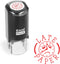 ExcelMark Round Teacher Stamp - Late Paper, RED Ink