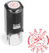 ExcelMark Round Teacher Stamp - Late Paper, RED Ink