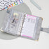 Budget Binder Leather A6 Cash Envelopes, Money Saving Binder with Zipper Envelopes for Budgeting, Gray