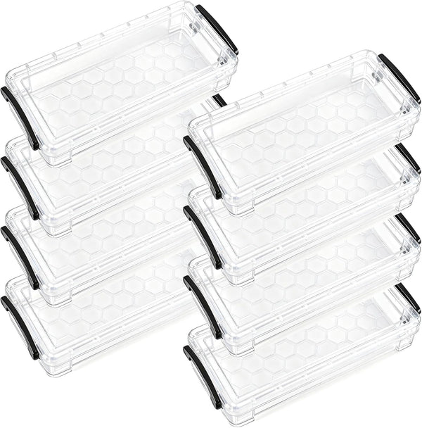 Odowalker 8 Pcs Extra Large Pencil Box, 8.5 x 4 x 1.6 Inch
