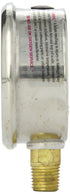 PIC Gauges S201L-254S Pressure Gauge, Bottom Mount, 2.5" Dial, 0-6000 psi Range, 1/4" Male NPT, Glycerin Filled