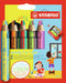 STABILO Multi-Talented Pencil woody 3 in 1 duo - Pack of 5 - Assorted Colors with Sharpener