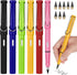 Inkless Forever Pencil, 6 Sets, Reusable Infinite Pencil with Eraser, Extra 6 Replaceable Nibs