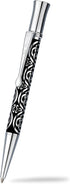 Pen with Celtic Trinity Knot Etched Design in Black and Silver