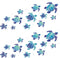Zonon Sea Turtle Wall Decals, Ocean Turtle Vinyl Stickers for Underwater Bathroom Decoration (Blue, 24pcs)