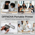 OFFNOVA A4 1 8.5" 11" Portable Printer Wireless for Travel, Thermal Inkless Printer, Support US Letter & Size