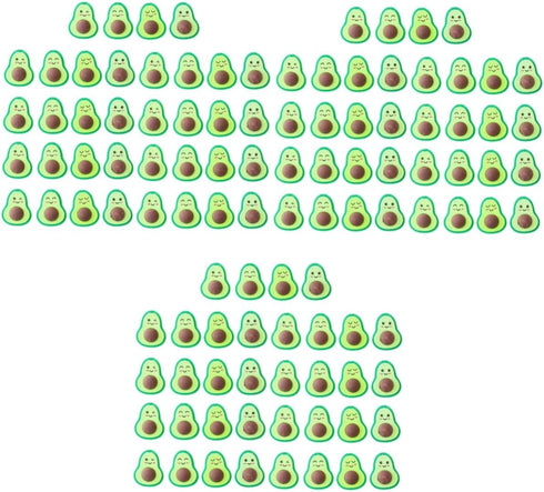 Ciieeo 108 Pcs Adorable Avocado Erasers - Cartoon Rubber Kids Erasers for Toddlers, Basket Stuffer
