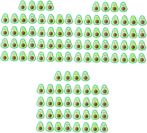 Ciieeo 108 Pcs Adorable Avocado Erasers - Cartoon Rubber Kids Erasers for Toddlers, Basket Stuffer