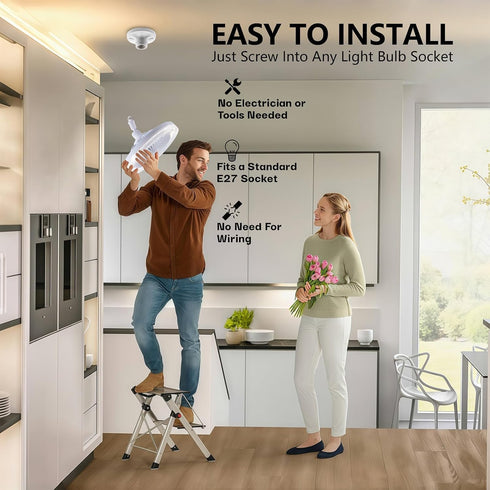 beogan Light Socket Fans with Lights and Remote - LED Socket Fan Light, Quiet Ceiling Fan for Kitchen Bathroom Store