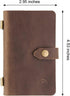 Vintage Leather Small Travel Journal Notebook, Lined Paper, Handmade Mini Notepad for Women & Men (2 Pack/Brown)