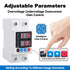 Smart Circuit Breaker with Energy Monitoring, Adjustable 1-63 Amp AC110V DC85-300V Over/Under Voltage Protection