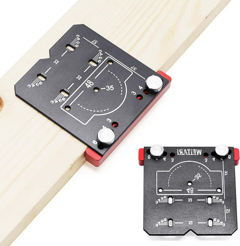 Cabinet Handle Template Tool, Adjustable Hinge Hole Finder, High Strength Aluminum Alloy Hinge Drilling Jig