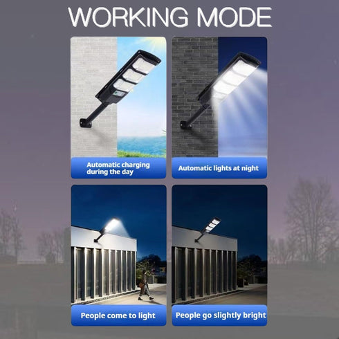KVSXUIDU 324LED, IP67 commercial Solar outdoor lights, outdoor waterproof street light, equipped with mounting bracket