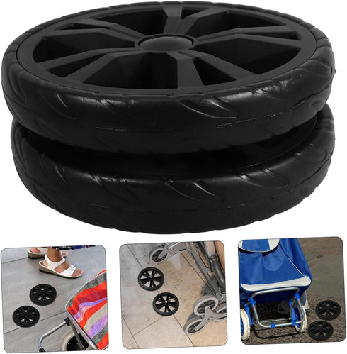 2Pcs Heavy Duty Shopping Cart Wheels Replacement Kit Roller Wheels for Grocery Carts High Load Capacity Easy to Install