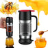 EAOEIHD 2026 Upgrade Honey Dispenser No Drip with Base, Multipurpose Honey Glass Bottle,