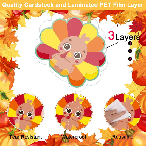 Thanksgiving Cutouts Fall Decorations for Classroom Bulletin Board Give Thanks Theme Party Supplies for Kids