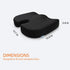 Tirniva Tailbone Coccyx & Support Seat Cushion for Office & Car Ergonomic U-Cutout Memory Foam for Sciatica, Pressure