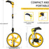 Zozen Measuring Wheel Collapsible with Kickstand, One Key to Zero, Starting Point Arrow, Cloth Carrying Bag 0-9,999 Ft