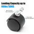5pcs 1.5 Inch Swivel Caster Wheels, M8 Circlip Stem, Heavy Duty Black Nylon Replacement for Furniture, Table, Cabinet