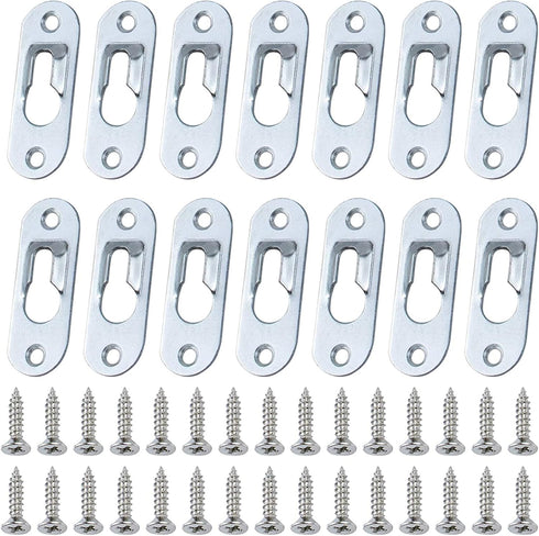 AUEAR Metal Keyhole Hanger, Picture Frame Mirror Cabinet Hanging Fasteners, Flush Wall Mount Hardware (40 Pack)