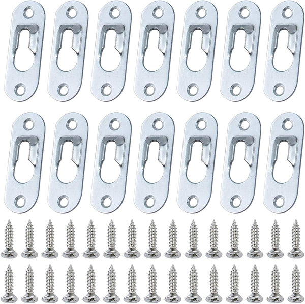 AUEAR Metal Keyhole Hanger, Picture Frame Mirror Cabinet Hanging Fasteners, Flush Wall Mount Hardware (40 Pack)