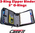 Case-it The Mighty Zip Tab Zipper Binder - Deep Purple D-146 - 3 Inch O-Rings - 600 Sheet Capacity - 5 Color Tab