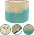 -30X30X23cm OSALADI Drum Lamp Shade Bamboo Lampshade Green Printing Pattern Lamp Cover Chandelier for Floor Table