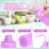 250ML Premium Tattoo Bottle - 8oz Squeeze Bottle for Eyelash Rinse, Easy to Carry (Translucent Purple)