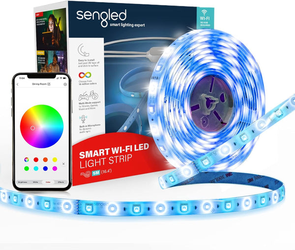 Sengled Smart LED Strip Lights, 16.4ft Wi-Fi LED Lights Work with Google Home,