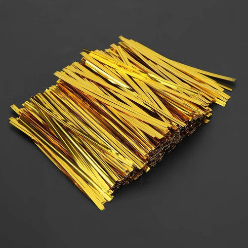 3200PCS 10cm Packaging 4 Pack (10cm/3200 Yinhing Silver PET Ties for Bread Bakery Secure Sealing for Party Wedding