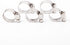 Brass 3/8" Barb x 3/8" NPT Male Pneumatic Air Hose Fittings with Hose Clamps (Pack of 5)