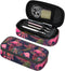 Tropical Palm Leaf Pink Flamingos Pencil Case Bag - School Office Marker Desk Organizer for Kids, Students