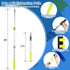Rhibak 27 Set, 2 4 4"9" Set Paint Roller Kit with Extension Pole, Piece to Ft Pole, Paint Rollers, Paint Brushes