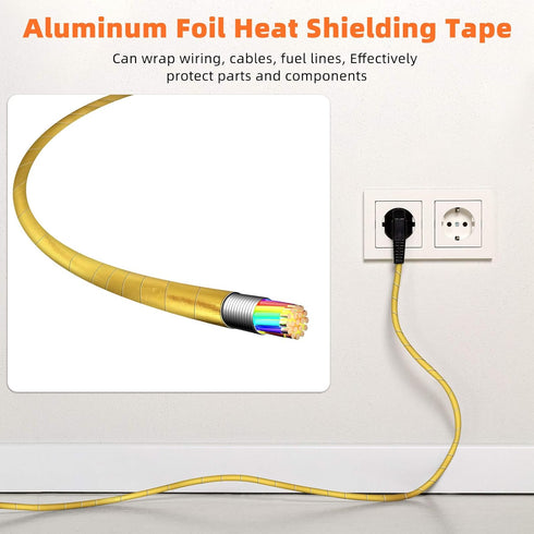 Zonon 2 Rolls Aluminum Foil Tape, Heat Shield Adhesive Reflective Material for High Temp Protection