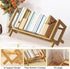 Desktop Bookshelf Bamboo Book Storage Organizer Large Magazine Holder Racks for Home Office Bedroom Tilting Bookcase