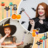 Qilery 24 Pcs Halloween Pencils Bulk, Stackable Pencils with Top Eraser for Kids Halloween Party Supplies