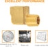 SUNGATOR 1/4 Inch Elbow Fittings - 90 Degree Male × Female Barstock Street Elbow Air Hose Connectors, Brass (4 Pack)