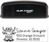 Premium Pre-Inked Personalized Name and Address Stamp, Custom Shaggy Highland Cow Design, Ideal for Dairy Product