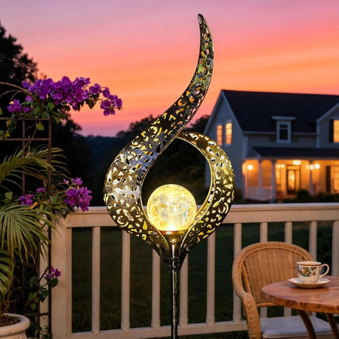 Outdoor Garden Gifts Solar Lights Stake Waterproof, Mothers Day Gifts Mom, Crackle