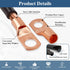 130Pcs, 2 4 6 8 10 12 66Pcs Set, 64Pcs PEASUG Copper Wire Lugs AWG Gauge Battery Cable Ends with Heat Shrink Tubing
