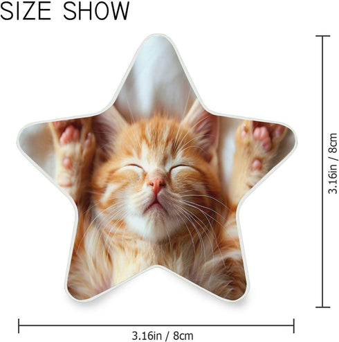 Burbuja 0.2W Cute Cat LED Night Light Plug into Wall Star-Shaped Nightlight Dusk to Dawn Auto Sensor for Bedroom