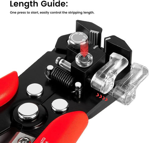 5 in 1 Self-Adjusting Wire Stripper Cutter, Multi-Functional Tool for 10-24 AWG