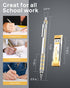 Nicpro Blocky Gear 0.9mm Mechanical Pencils Set in Case, Metal Pencil with HB Lead Refills, Eraser
