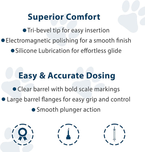U-40 1/2cc 1/2cc, 29G 1/2, 100 U-40 UltiCare VetRx Pet Insulin Syringes - x ct, Comfortable & Accurate Dosing