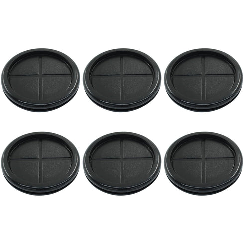 Dijedev 2-1/8 inch 2-1/2 inch Grommets 6Pcs Grommet ID x Drill Hole Dia Rubber for Wiring, Double Sided Rubber Plugs